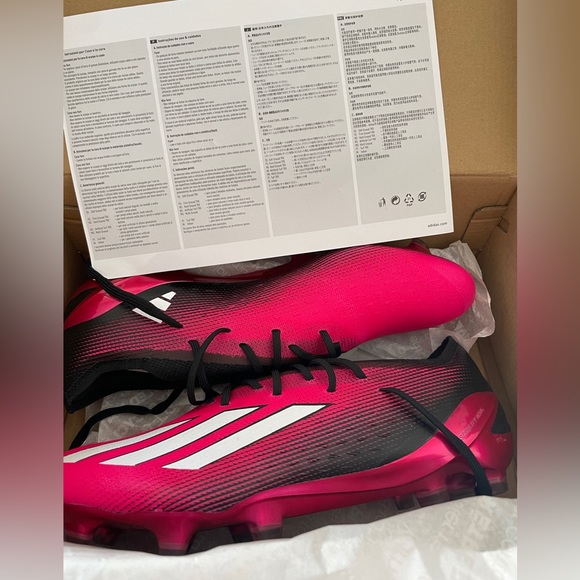 Adidas X Speedportal.1 FG Pink/Black Soccer Cleats Mens Sizes 6.5- 11.5 - Picture 7 of 8